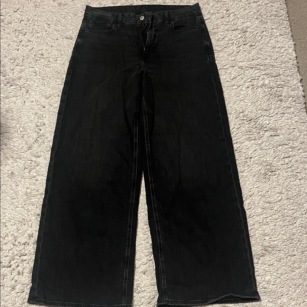 American Eagle Outfitters Black wide leg stretch Jeans